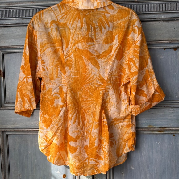 Zimmermann Mae Palm  Shirt in Amber Size 2 - Picture 6 of 7